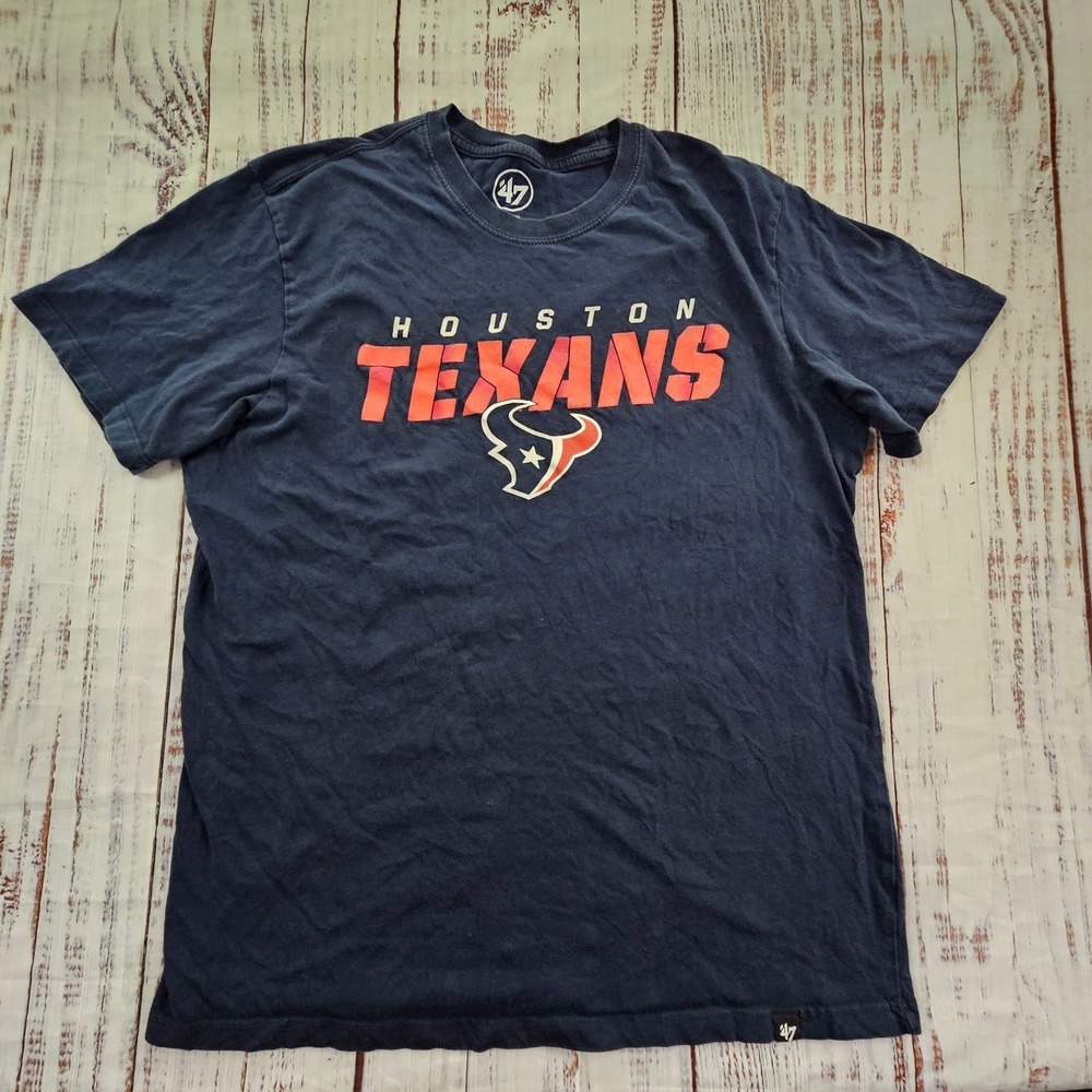 Houston Texans 47‎ Brand Blue Short Sleeve Cotton T-Shirt Men's M